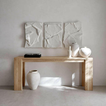 Paneles de arte mural de yeso 'Nereus' de Alexis Gourguechon , juego de 3.