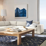 Mesa de centro rectangular de 54" de madera de roble blanco natural Terra.