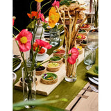 Traves de Mesa en Lino Verde Orégano de 18" con Flecos de Laura Kim.