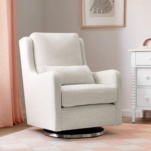 Silla deslizante giratoria para guardería Baby Milo con base plateada