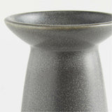 Oficio Charcoal Candelabro cónico de cerámica gris.