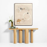 "Disentangled Thoughts" de LBA Collective Tan Brown Canvas 41"x51" Frame Wall Art Print.