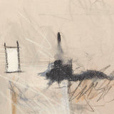 "Disentangled Thoughts" de LBA Collective Tan Brown Canvas 41"x51" Frame Wall Art Print.