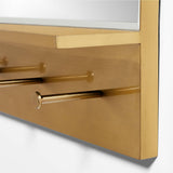Edge Brass Espejo de pared de entrada con arco 24 "x36".