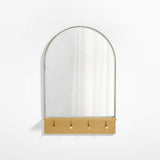 Edge Brass Espejo de pared de entrada con arco 24 "x36".