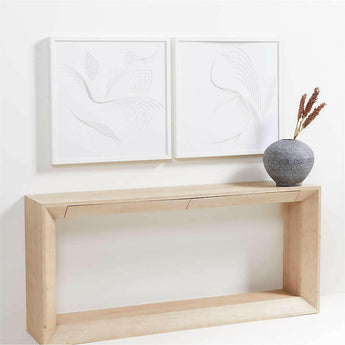 Etéreo" Enmarcado de papel pintado 30"x30" de Jean Kenna.