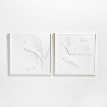 Etéreo" Enmarcado de papel pintado 30"x30" de Jean Kenna.