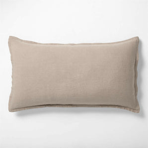 Lino europeo natural ™-Certified Linen Clay Taupe King  Bed Pillow Sham.