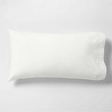 Funda de almohada de algodón orgánico percal blanco crujiente King Bed Pillow Sham.