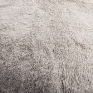 Almohada de imitación de piel gris glacial 23 "x23" con inserto de plumón alternativo