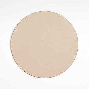 Mantel Individual Redondo Reversible de Piel de Fieltro Gris Rizzo.