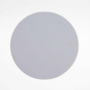 Mantel Individual Redondo Reversible de Piel de Fieltro Gris Rizzo.