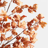 Rama de hoja de roble de imitación naranja 66".