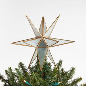 Corona del árbol de Navidad con estrella de Cristal esmerilado