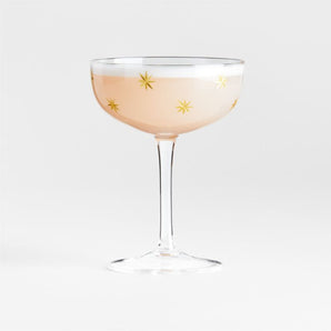 Coupe Cristal grabado con estrellas de 8,5 onzas