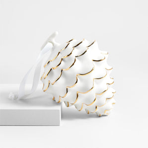 Adorno de cerámica en forma de piña para el árbol de Navidad