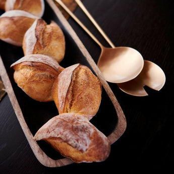 Juego de 2 servidores de oro.