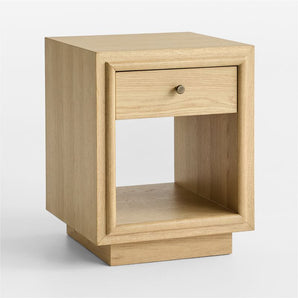 Mesa de noche estrecha de madera de centeno Hastings