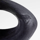 Escultura decorativa de madera oscura Izumo 8".