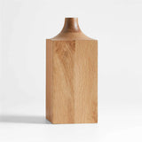 Izumo Jarrón mediano de roble claro 11".