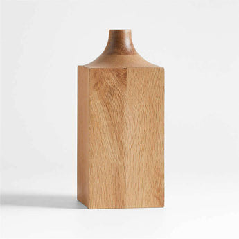 Izumo Jarrón mediano de roble claro 11".