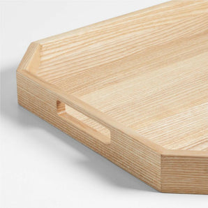 Bandeja rectangular de madera de fresno natural Kanso.