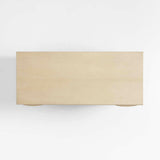 Escritorio Kaufman 62" de madera natural y rubia con cajón para archivos.