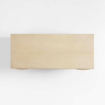 Escritorio Kaufman 62" de madera natural y rubia con cajón para archivos.