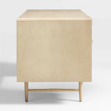 Escritorio Kaufman 62" de madera natural y rubia con cajón para archivos.