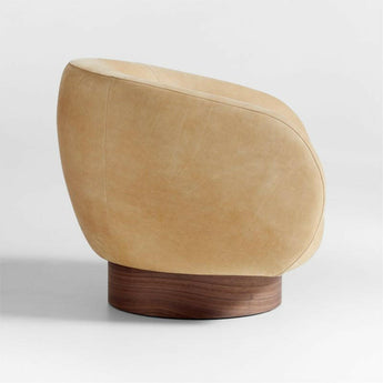 Silla de centro giratoria de cuero Kessler.