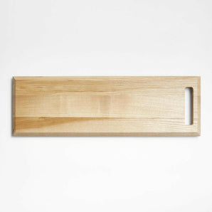 Tablero de madera reversible rectangular de fresno y ebonizado Kingston.