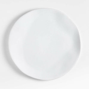 Plato llano de gres blanco Pétalos de Laura Kim.