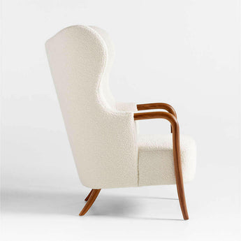 Silla acentuada Laso White Boucle.