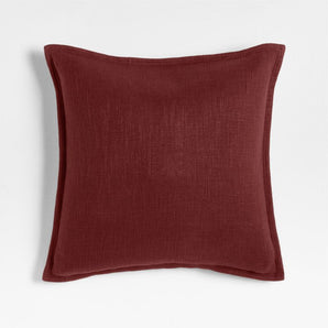Almohada de lino orgánico lavado castaño