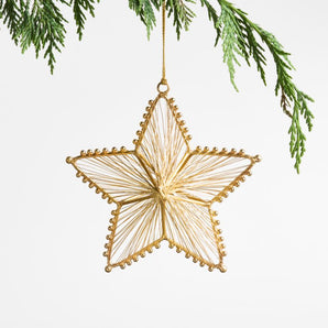 Adorno estrella de metal para el árbol de Navidad
