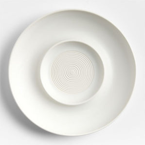 Bandeja de cerámica Mezze para tapas con aceite y ajo