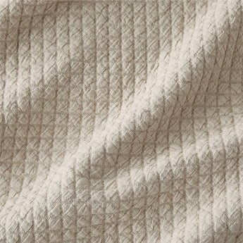 Algodón orgánico Beige arena Full/Queen Coverlet.