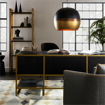 Lámpara colgante de globo metálico Elara.