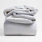 Funda nórdica de algodón orgánico Oxford Shirting Light Indigo Azul Reversible King .