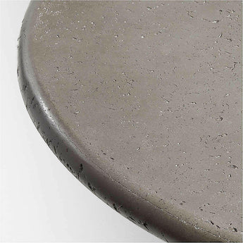 Mesa de centro redonda de hormigón gris Posada 36" Exterior .