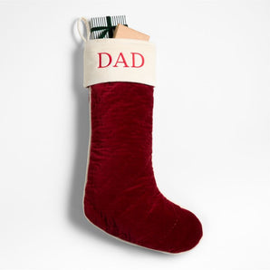 Media de Navidad de terciopelo acolchado