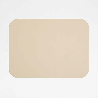 Mantel Individual Rectangular Reversible Marrón de Piel Reciclada Easy Care de Rizzo.