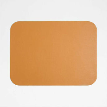 Mantel Individual Rectangular Reversible Marrón de Piel Reciclada Easy Care de Rizzo.