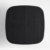 Roseau 48"-70" Charcoal Mesa de comedor extensible de madera negra.