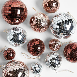 Adornos para el árbol de Navidad Stevey Disco Ball de Leanne Ford, lote de 12