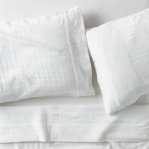 Juego de sábanas de algodón orgánico de gasa Pampas supersuave para niños