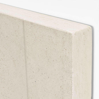 'Taso 24' Decoración de pared con azulejos blancos tallados a mano 24 "x1,5".