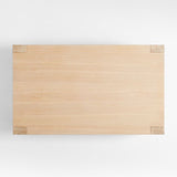 Mesa de centro rectangular de 54" de madera de roble blanco natural Terra.