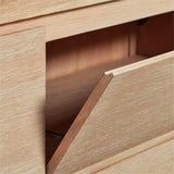 Consola multimedia de almacenamiento de madera de roble natural Terra 68".