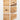 Consola multimedia de almacenamiento de madera de roble natural Terra 68".
